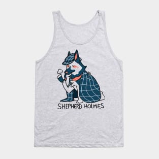 Shepherd Holmes - Blue Dog Literature Pun Tank Top